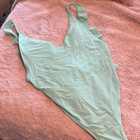 Aerie Open Back Ruffle One Piece Swimsuit - Picture 2 of 7